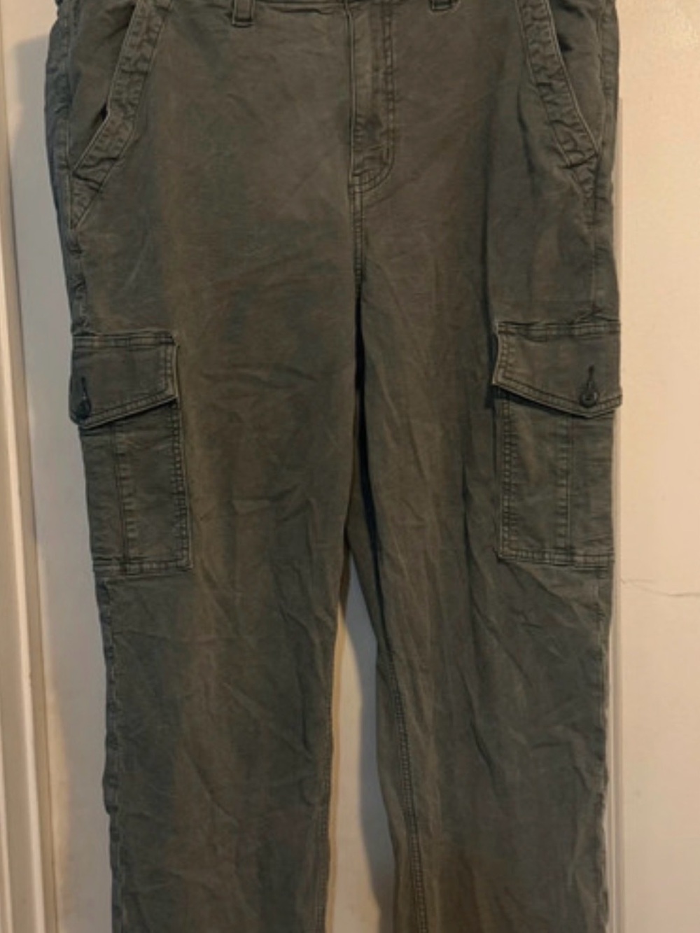 American Eagle Outfitters Olive Cargo Straight Leg Pants